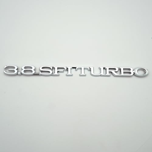 1Pc 1984-1987 Regal 3.8 SFI Turbo Hood or Trunk Emblem 3D Script Badge Nameplate Sticker Replacement for SFI Turbo 25519633 (Chrome)