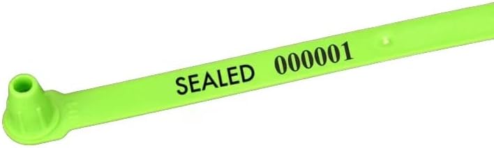 1000 Green Plastic Security Seals Truck Seals Trailer Seals Container Seals Numbered Tamper Seals Shipping Tags