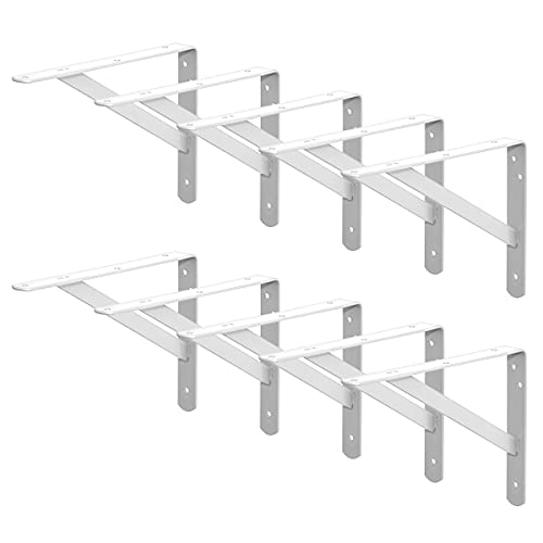 Decko Products 49143-10 Heavy-Duty Shelf Bracket, 10.5-Inch X 7.5-Inch, White, 10-Pack #TOP1
