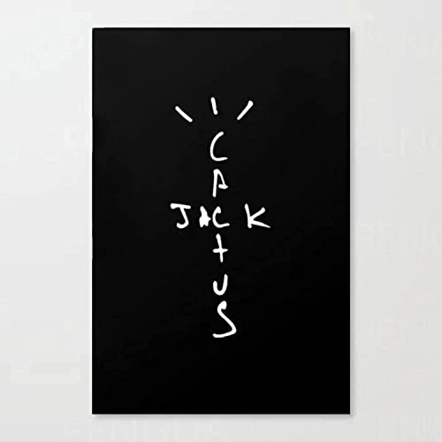 Toile Cactus Jack noire déco murale grand format pour créer un salon style urbain moderne