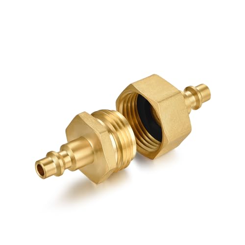 Image of SIGURANTA RV vent plug prevent freezing in winter helps drain water from water pipes, suitable for camping RVs, boats, garden hoses, water pipe Blow Out Plug brass quick connector (female)