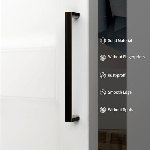 Image of 6 Pack 12-3 /5 Inch(320mm) Kitchen Cabinet Handles Oil Rubbed Bronze Cabinet Pulls Kitchen Cabinet Hardware Drawer Pulls for Cupboard Wardrobe