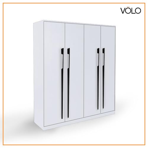 Image of VOLO Aluminium Wardrobe Handle - Elegant Pull Handle for Wardrobe Doors, Cabinet Doors, and Drawers in Kitchen, Office, and Bedroom (Pack of 2 Pieces) (SAC-40 Black 36 Inch (900mm))