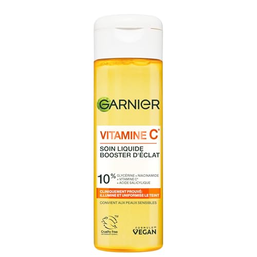 GARNIER Skin Active - Soin Visage Illuminateur - Hydrate & Illumine - Vitamine C, Glycérine, Niacinamide & Acide Salicylique - Vegan & Cruelty Free - Tous...