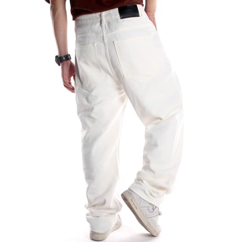 Baggy Pants Y2k Skater Jeans Wide Leg Jeans Men White Oversized Jeans 5