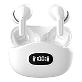 イヤホン Bluetooth ワイヤレスイヤホン 2つのシリコンマイク搭載 AIスマートENC通話IPX7防水最大70時間再生 2026最新ブルートゥースイヤホン EDR+Bluetooth5.4搭載 カルナ型 HIFI音質低遅延接続瞬時 WEB会議/運動/ゲーム/テレワーク/通学/通勤/スポーツ/音楽用iPhone/Android対応 (03 white スティック式) image