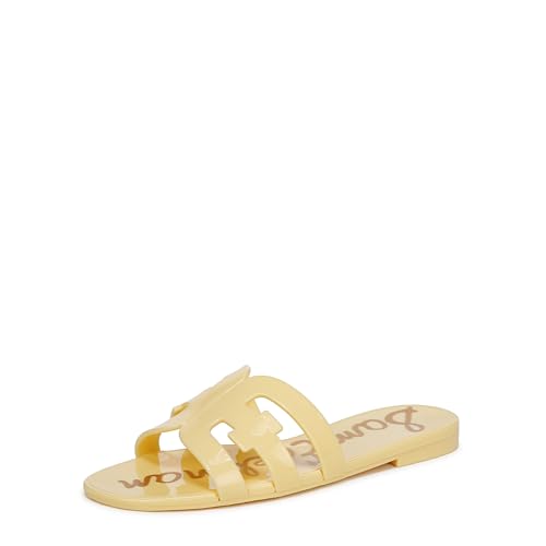 Sam Edelman Women's Bay Jelly Flat Sandal, Buttercup, 9