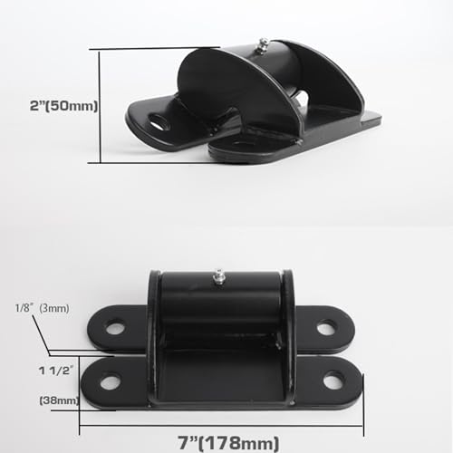 Image of Upgraded 7 inch Gate Hinges Heavy Duty with Grease Zerk, Face Mount Bearing Gate Hinge Bolt or Weld on Hinges for Large Heavy Driveway Trailer Gates up to 1000 lbs- 1Pair Black 2062P