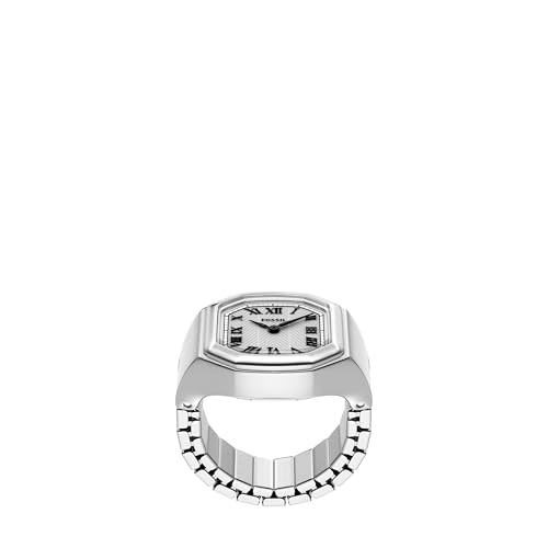 Image of Fossil Women's Watch Ring, Quartz Stainless Steel Two-Hand Ring Watch for Women