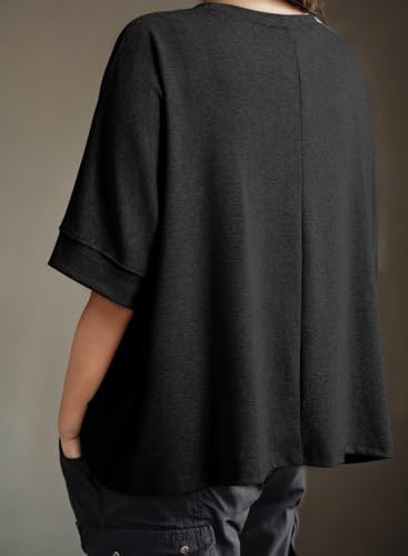 Dokotoo Summer Shirts 2026 Womens Solid T Shirts for Women Loose Oversized Tops Basic Tee