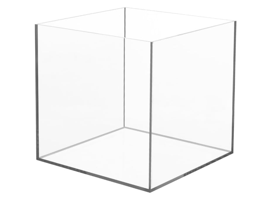 Caja de Metacrilato Transparente sin Tapa 30x30x30 cm – Contenedor Acrílico Multiusos para Exposición, Almacenaje, Tiendas y Decoración