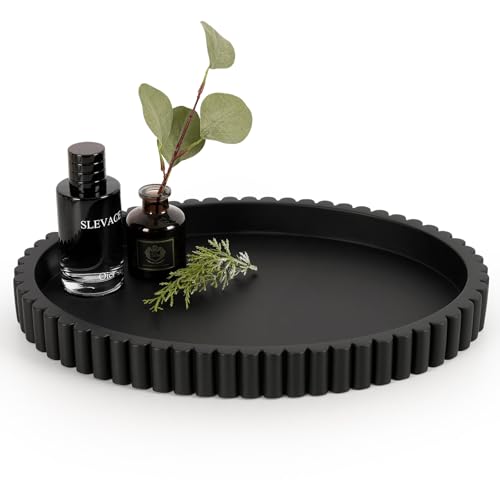 Cathyeen Bandeja ovalada para decoración de mesa de café, bandeja de hormigón de 15 pulgadas, centros de mesa, bandejas decorativas para decoración del hogar, bandejas decorativas modernas para mesas