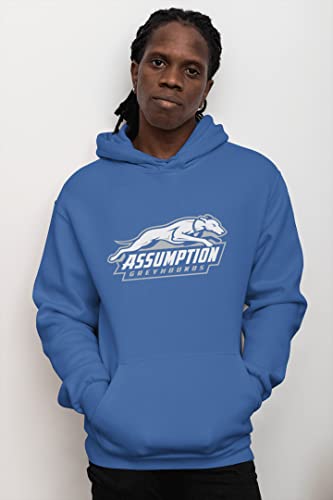 CreateMyTee Assumption University Greyhounds Logo Unisex Hooded Sweatshirt - Assumption Greyhounds Apparel2