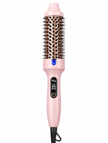 Haokoo Thermobürste 38mm Salon-Styling in 8 Min Ionische Lockenbürste Reduziert Frizz um 70% 6 Temperaturstufen für alle Haartypen geeignet Doppelspannung RJS-003