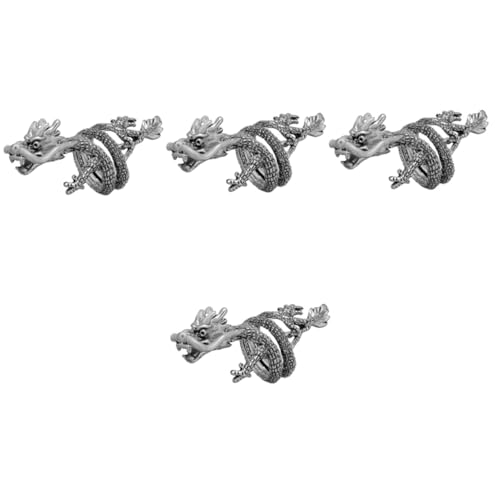  DEARMAMY 4 Pz Anello Del Drago Gioielli Uomini Anelli Fantastici Gioielli Per Uomo Anelli Punk Per Uomo Anelli Vichinghi Da Uomo Di Compleanno Per Ragazzi Anello Luminoso Lega Silver