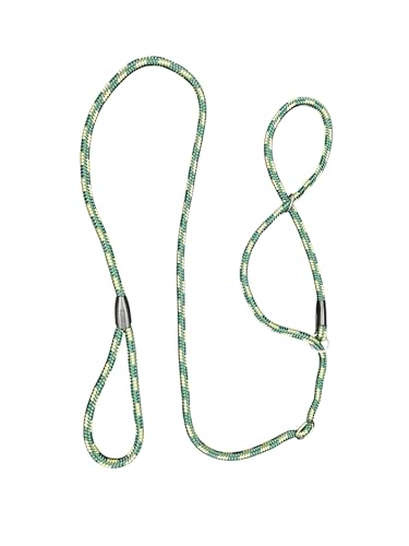 No More Pulling! Anti Pull Lead Field Figure 8 / Halter/Head Collar One Size Fits All Super Soft Braided Nylon Comfortable Make Your Walks More Enjoyable -Instructions Included (Green/Olive)
