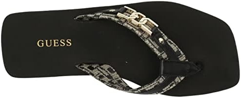 GUESS Women's Ediva Wedge Sandal, Black 001, 11 | Image 4