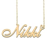 A168A Collar con colgante personalizado con nombre chapado para madre e hija, Navidad, Año Nuevo, cumpleaños, día de San Valentín, Acero inoxidable, No es una piedra preciosa