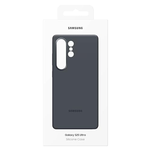 Image of Samsung Galaxy S25 Ultra Silicone Phone Case, Protective Cover, Color Variety, Smooth Grip, Durable Design, Snug Fit, US Version, EF-PS938CBEGUS, Black