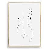 Tales by Jen Kunstdruck, Line Art Poster: Woman's back | 