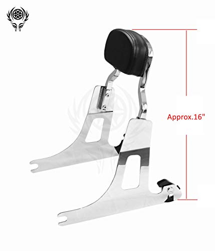 Detachable Backrest Sissy Bar for Harley 06-17 DYNA STREET BOB FXD FXDB FXDL FXDLS, CHOPPED STYLE, Chrome Finished
