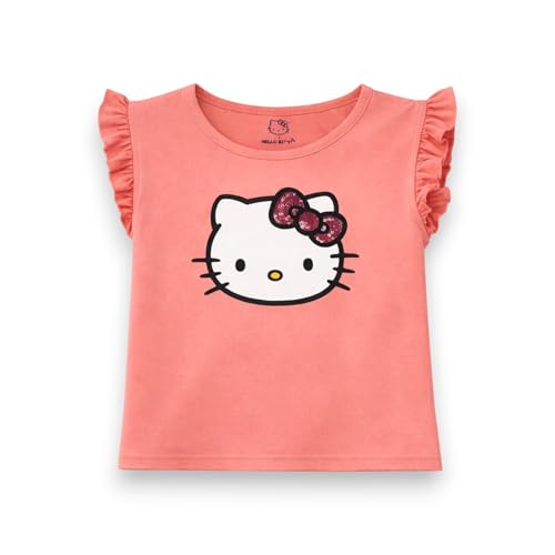 Image of Hello Kitty Girls 2-Piece T-Shirt and Skirt Set - Pink Leopard 7