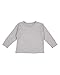 Clementine Little Girls' Long Sleeve Basic T-Shirt Three-Pack,White/Black/Grey,5/6
