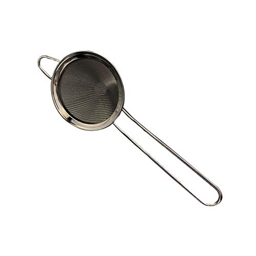 Colador Cuchara del tamiz del Acero Inoxidable del Filtro del hogar del colador Que se Puede Utilizar en la Cocina (Color : Black)