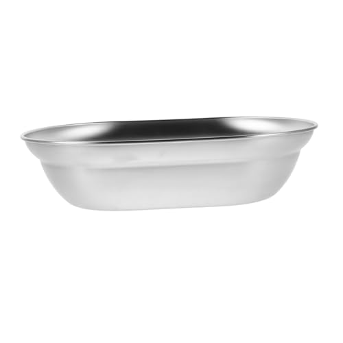 GOOHOCHY Convenient Food Plate Camping Cooking Utensils Stainless Steel Bowl Dish Bowl Plate Serving Construction