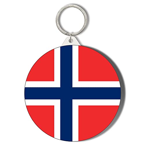 Gift Insanity Porte-clés drapeau de la Norvège 45 mm Cover