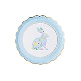 Bonjour Fête Easter Bunny Pastel Floral Paper Party Small Plates | Premium Party Supplies | Spring Parties, Easter Brunch, Garden Gatherings, Baby Showers, & Kids Celebrations | Pack of 8, 8.5