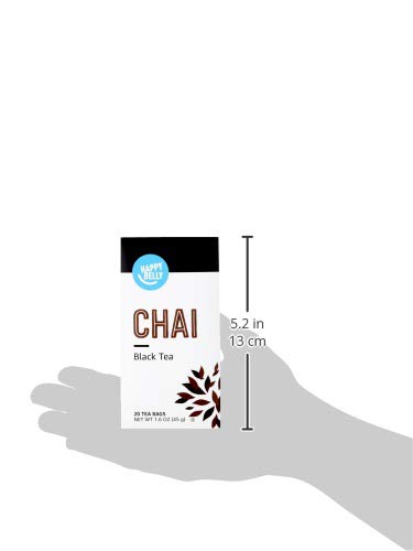 Image of Amazon Brand - Happy Belly Chai Black Tea Bags, 20 Count