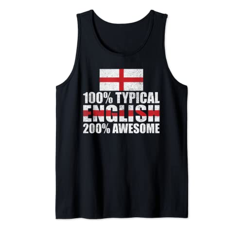 100 por ciento inglés 200 por ciento increíble divertido Inglaterra Camiseta sin Mangas