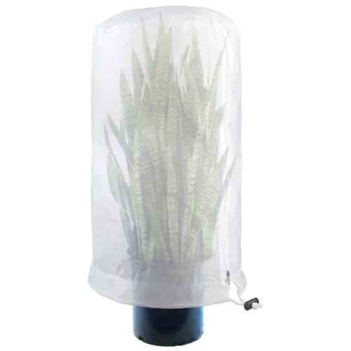 植物防寒カバー 植物カバー 霜保護 不織布 巾着式 凍結防止 保温ネット 防霜 防寒 保温 防雪 防風 虫害凍傷防止 プランター 凍結保護 大型 対策 園芸用品 冬用対策 再利用可能 ガーデン 観葉