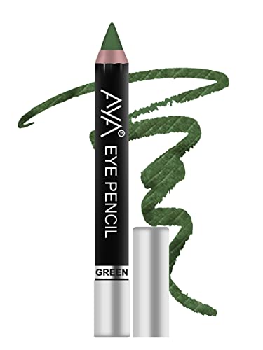 Image of AYA Eye Pencil For Kajal /Eye Liner - Green 2.8g | Glides Smoothly | Creamy smooth formula | Light weight