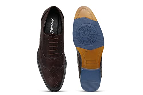 Image of ARAMISH Men Genuine Leather Formal Brogue Shoe
