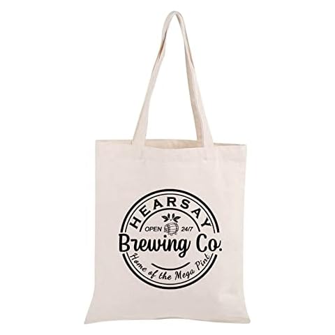 PWHAOO Hearsay Tote Bag Happy Hour Tote Bag Brewing Co Tote Bag Mega Pint Tote Bag, Hearsay Brewing Tote Cover