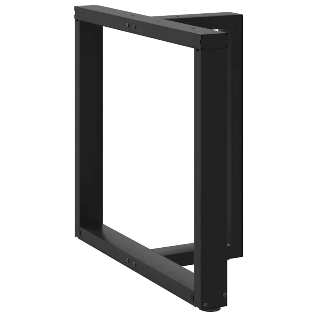 Pieds de table à manger en T contre les tables bancales piétement acier noir 72cm