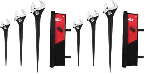Image of MAXPOWER 10 inch 12 inch 16 inch Spud Wrench Set, Tapered Handle for Hole Alignment (Pack of 2)