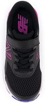 New Balance Kid's 680 V6 Hook and Loop Running Shoe, Black/Magenta Pop/Aura, 5.5 Toddler - 3