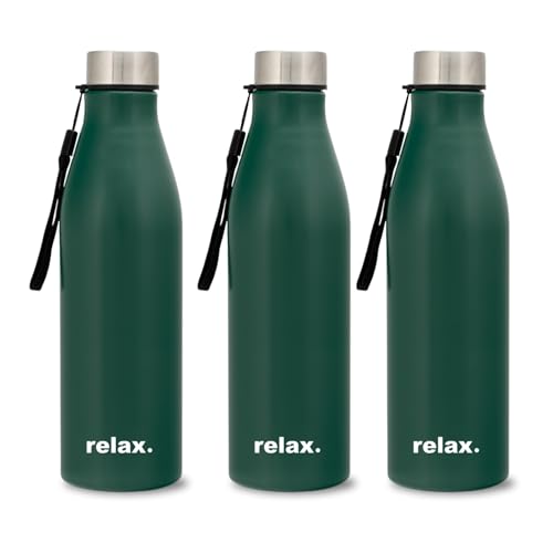 Image of Clay Craft VACBOTT Bingo Single Walled Non Insulated Water Bottle-1200ML, 3-Piece(Green) Leak Proof | Easy Grip |Easy To Carry| Gym Bottle | Home | Kitchen | Hiking | Treking Bottle | Travel Bottle