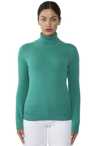 Image of JENNIE LIU Women's 100% Pure Cashmere Long Sleeve Pullover Turtleneck Sweater