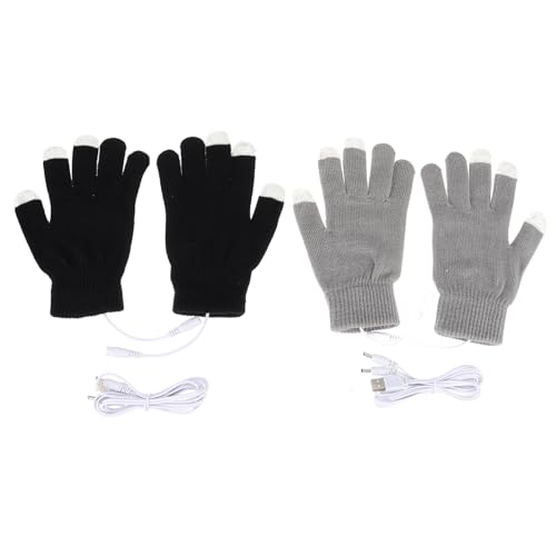 Calentadores de manos de invierno USB para paseos al aire libre y oficina 2 pares 1