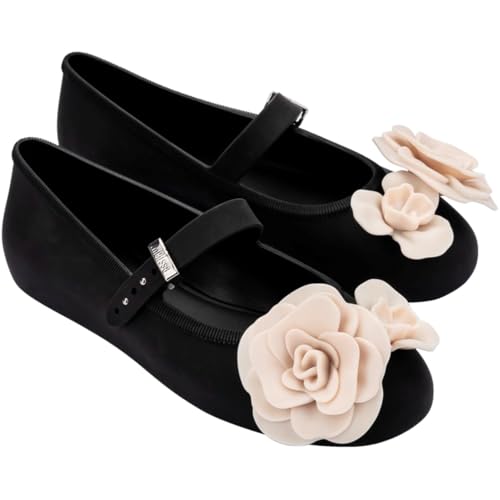 Ballerines Melissa Soft Ballerina Petals Ad pour femme en PVC recyclable noir