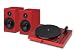Produktbild Pro-Ject Juke Box E1 HiFi Set, Audiophiles Plattenspielersystem mit Lautsprechern, BT Streaming, Line Input, Fernbedienung (Rot)