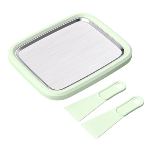 siduytin Mini máquina para hacer helados con 2 espátulas, kit de congelador de yogur, accesorios para máquina, disfruta la preparación crema, sartén para el hogar, regalo cumpleaños