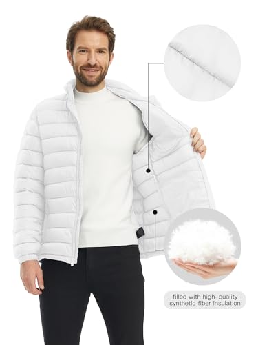 Image of wantdo Men's Lightweight Puffer Jacket Warm Windproof Winter Coat Outdoor