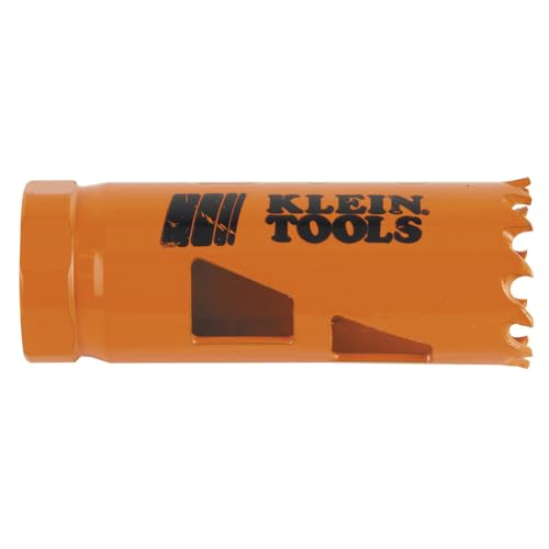 Klein Tools 31914 Bi-Metal Hole Saw 7/8-Inch for Cutting Stainless Steel Mild Steel Drywall Wood and Plastic with Easy Slug Removal