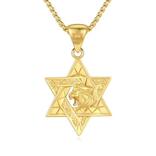 Star of David Necklace for Men 925 Sterling Silver Jewish Star Pendant Necklace for Women Jewish Star Jewelry Gifts for Men Boys