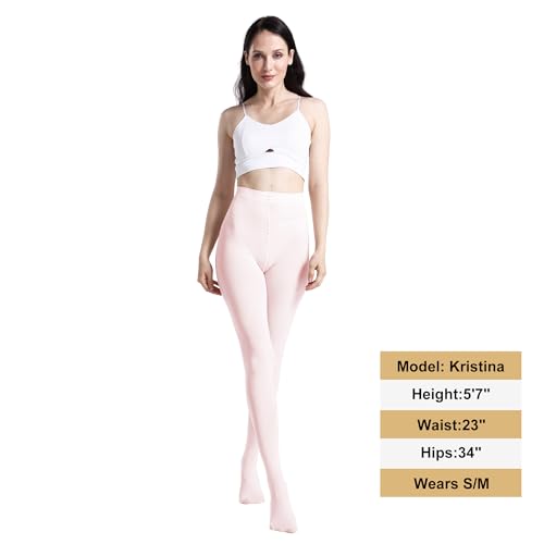 Image of MATHACINO Women's 80D Solid Color Soft Semi Opaque Pantyhose Colored Tights High Waist Womens Tights